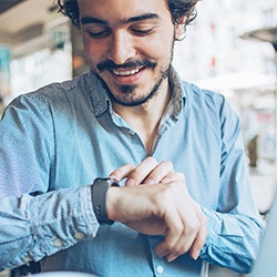 Man checking his watch