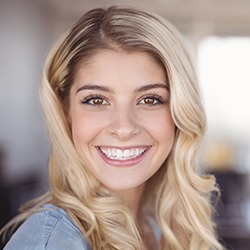 Young woman with healthy attractive smile