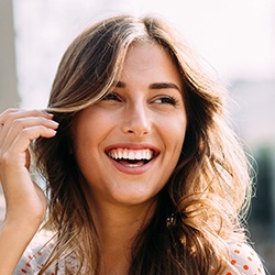 Young woman with flawless smile