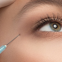 Patient receiving Botox Cosmetic injection