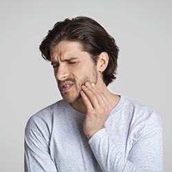 Man with tooth pain