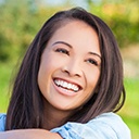 Young woman with flawless smile