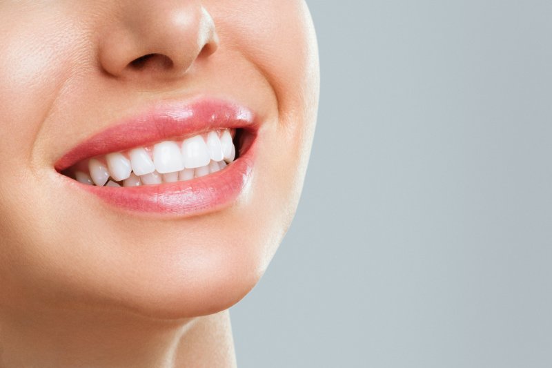 Close-up of a woman’s smile